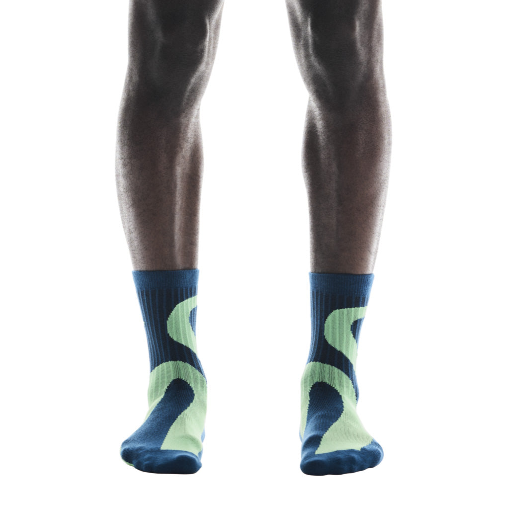 On Liquid Logo Sock High 2P - Tempest / Honeydew