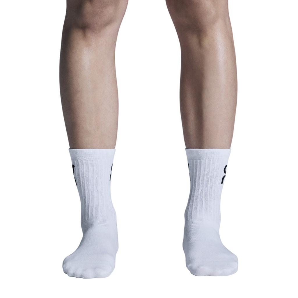 On Logo Sock High 3P - White