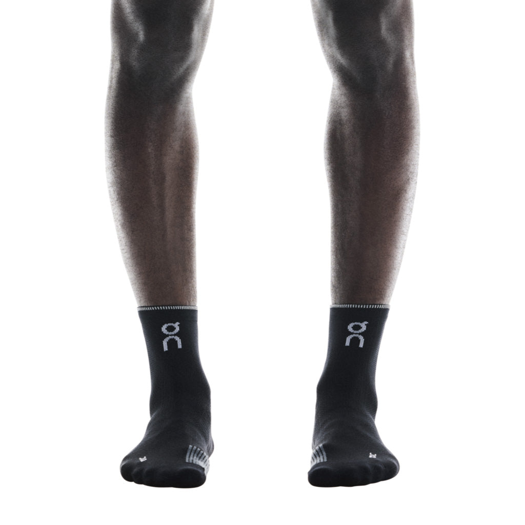 On Performance Run Sock Mid - Black / Eclipse