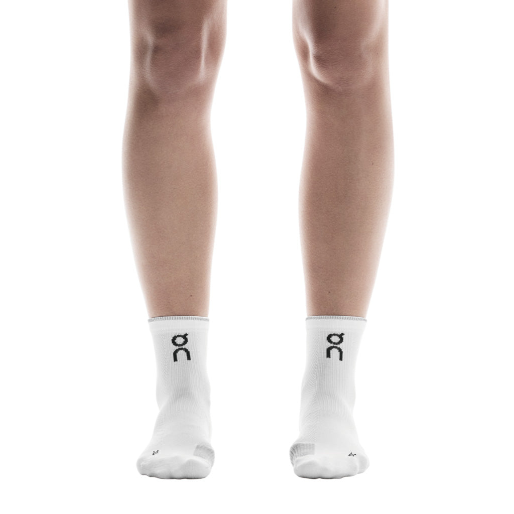 On Performance Run Sock Mid - White / Glacier