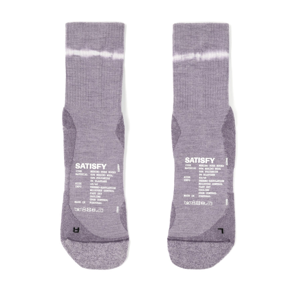SATISFY Merino Tube Socks - Dusk Tie-Dye