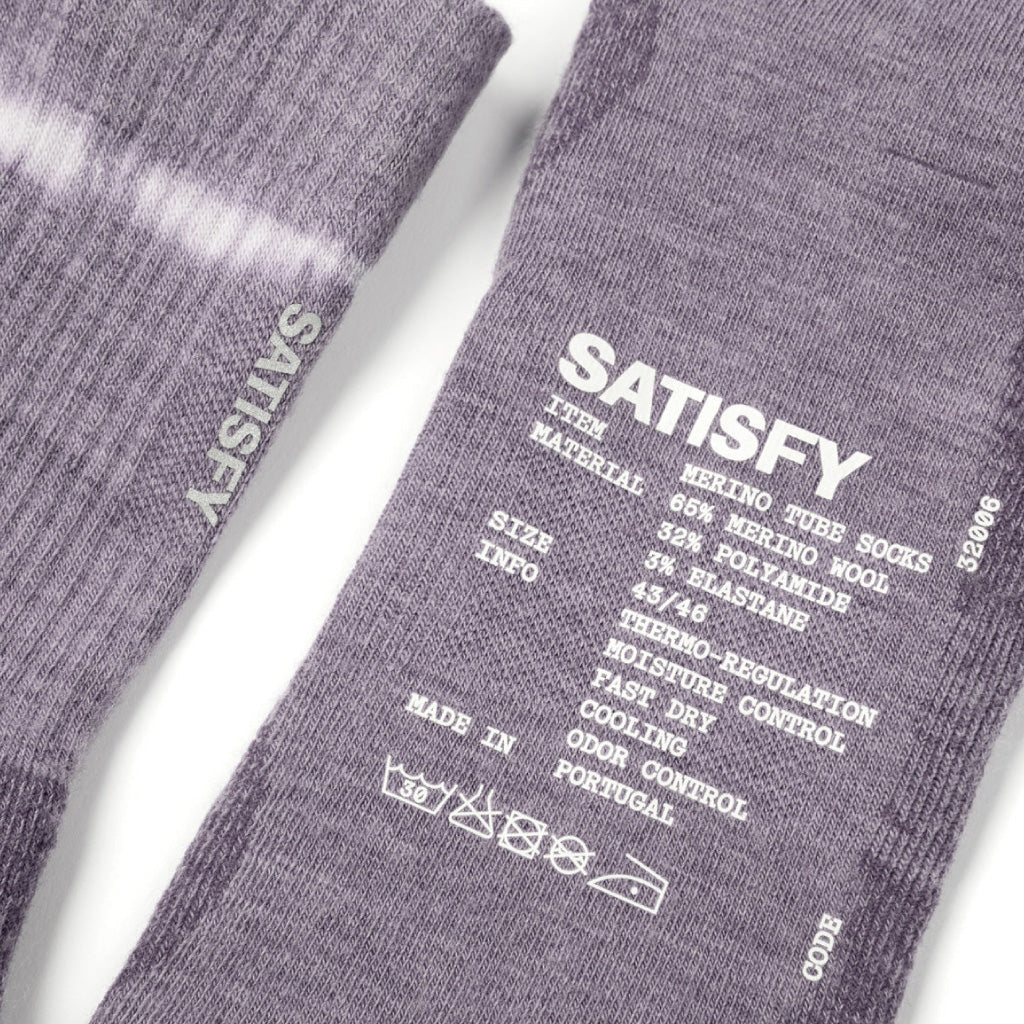 SATISFY Merino Tube Socks - Dusk Tie-Dye