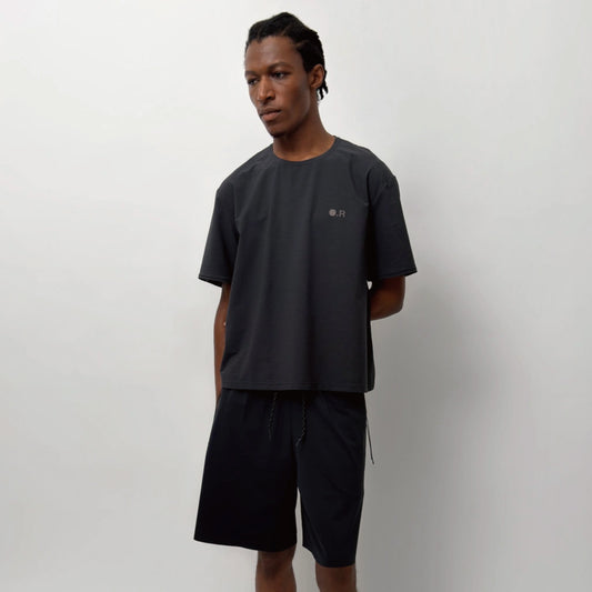 Optimistic Runners Wide Long Shorts - Black