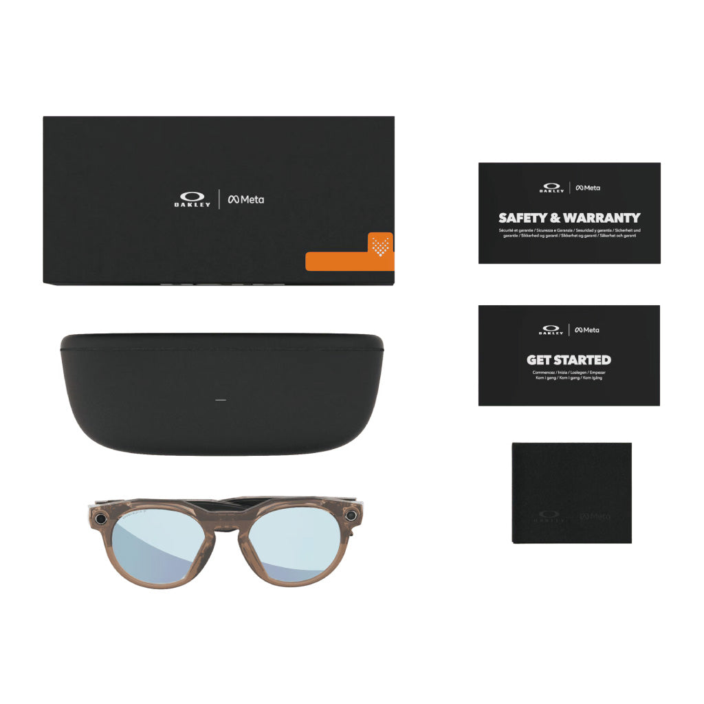 Oakley Meta HSTN Prizm Deep Water Polarized Lenses - Brown Smoke Frame