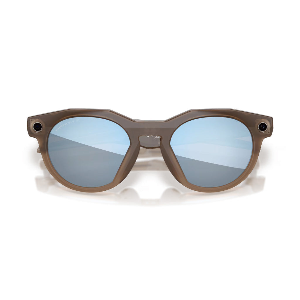 Oakley Meta HSTN Prizm Deep Water Polarized Lenses - Brown Smoke Frame
