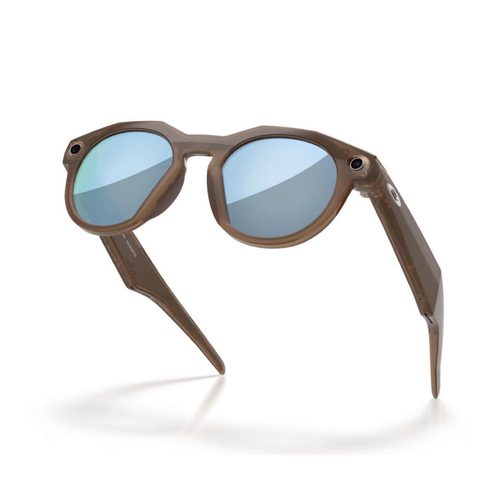 Oakley Meta HSTN Prizm Deep Water Polarized Lenses - Brown Smoke Frame