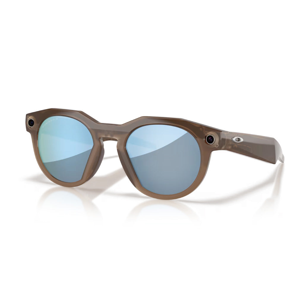 Oakley Meta HSTN Prizm Deep Water Polarized Lenses - Brown Smoke Frame