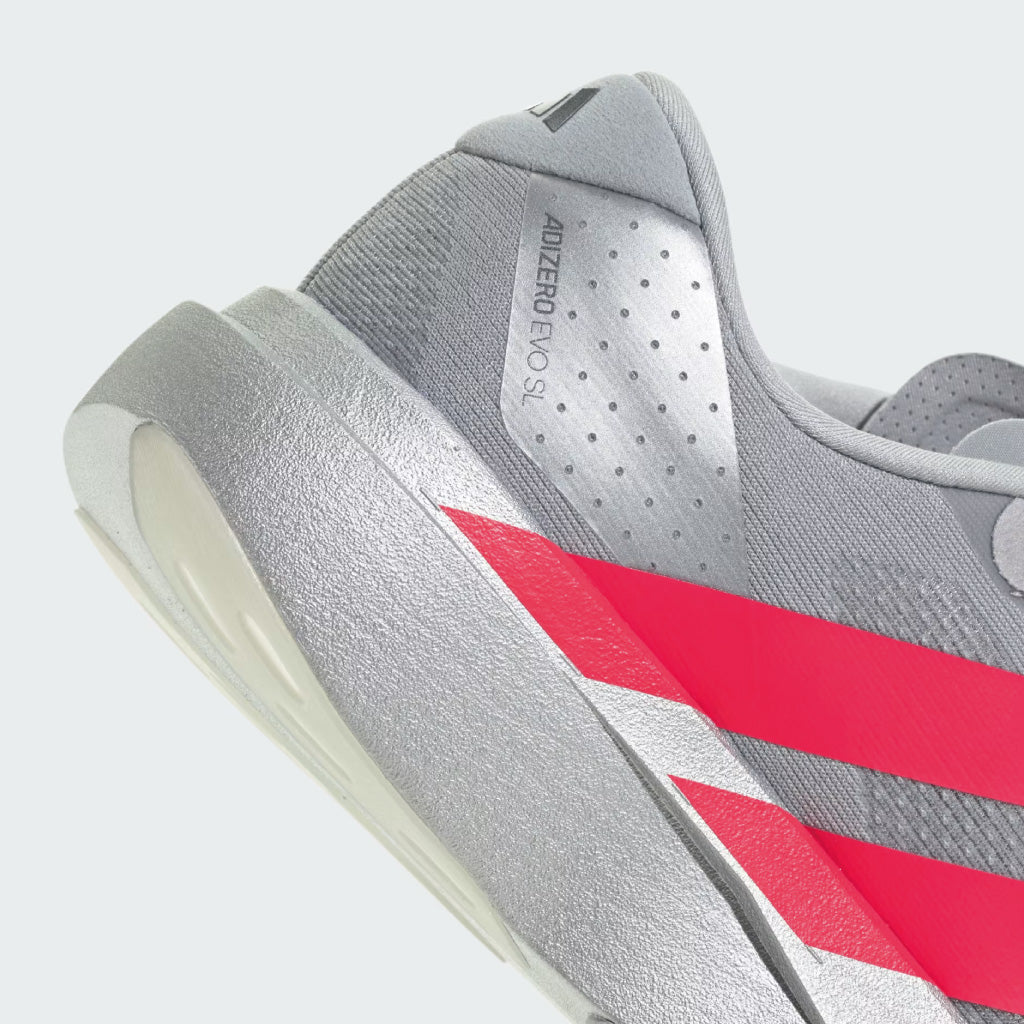 adidas ADIZERO EVO SL - Silver Metallic / Lucid Red (M)