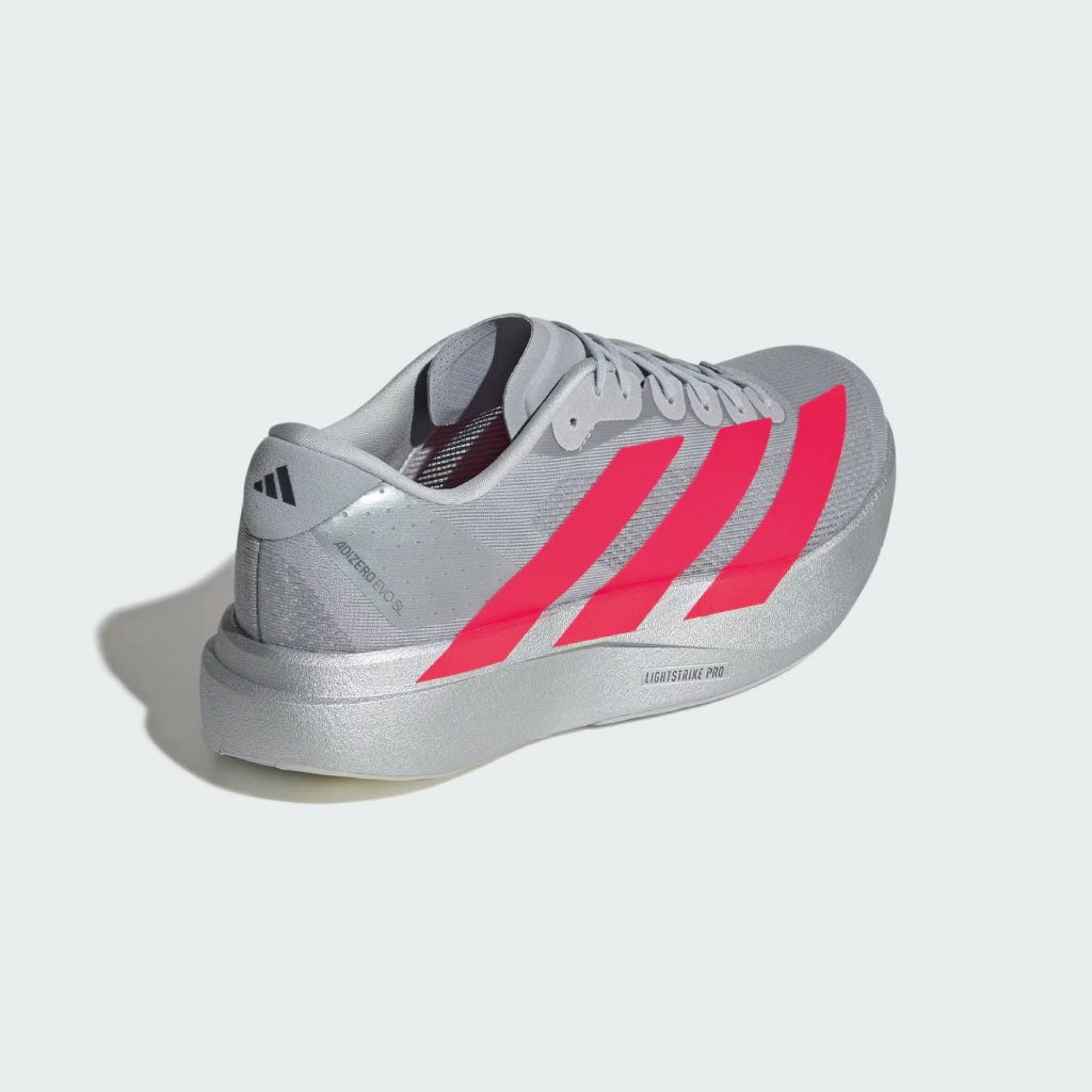 adidas ADIZERO EVO SL - Silver Metallic / Lucid Red (M)