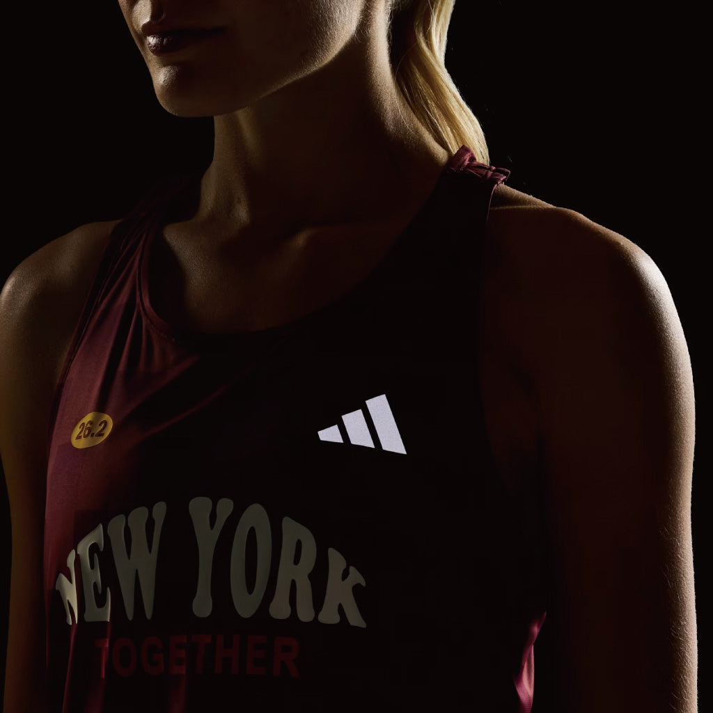 adidas Adizero NYC Running Singlet - Shadow Red / Maroon (W)