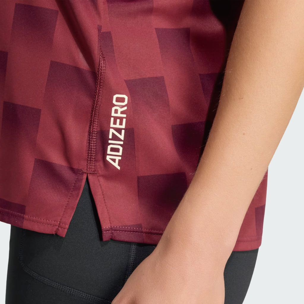 adidas Adizero NYC Running Singlet - Shadow Red / Maroon (W)