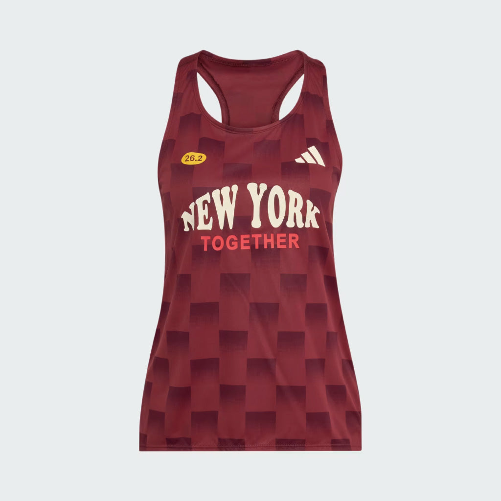 adidas Adizero NYC Running Singlet - Shadow Red / Maroon (W)