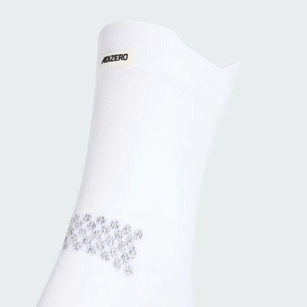 adidas RUNNING ADIZERO QUARTER SOCK - White / Black