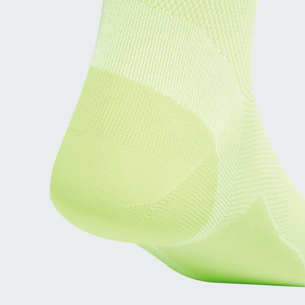 adidas RUN X ADIZERO SOCKS - White / Lucid Lemon