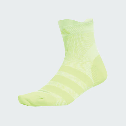 adidas RUN X ADIZERO SOCKS - White / Lucid Lemon