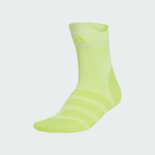 adidas RUN X ADIZERO SOCKS - White / Solar Yellow