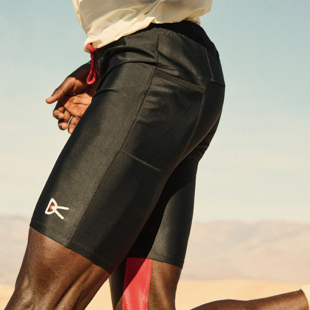 District Vision 9in Recycled Half Tights - Black (M)