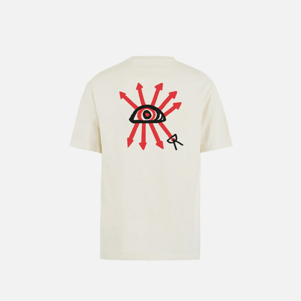 District Vision California Cotton Tee, Arrow Eye Vintage White