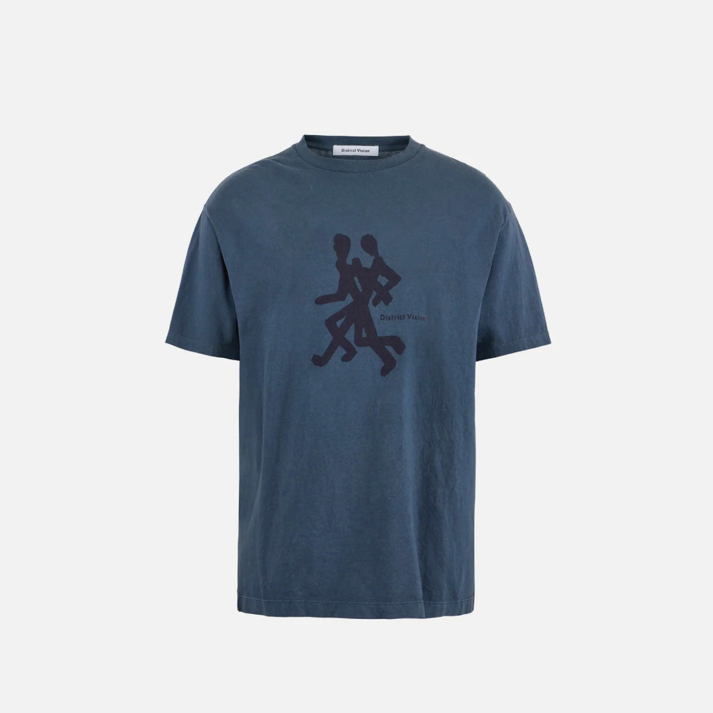 District Vision California Cotton Tee, Runners Warm Blue