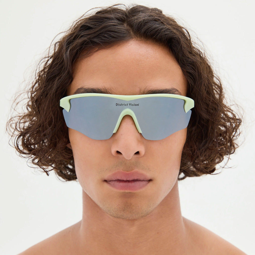 District Vision Junya Racer Pistachio D+ Silver Flash Mirror