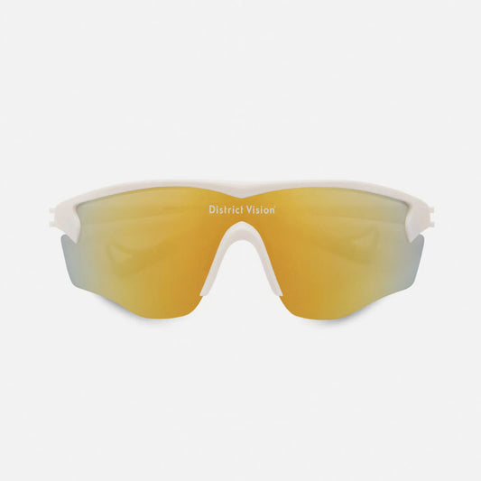 District Vision Junya Racer White D+ Amber Mirror