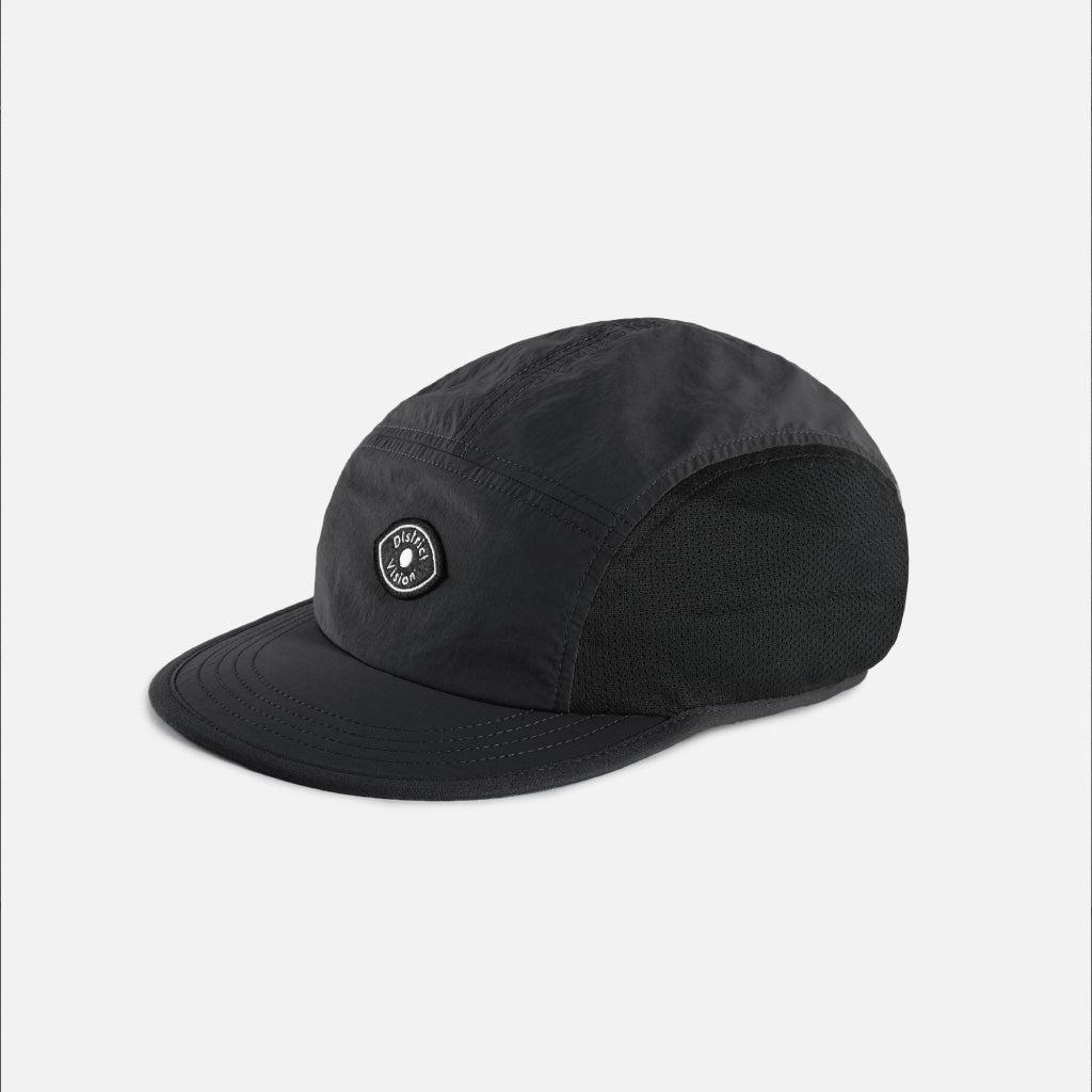 District Vision Performance Paneled Mesh Hat - Black