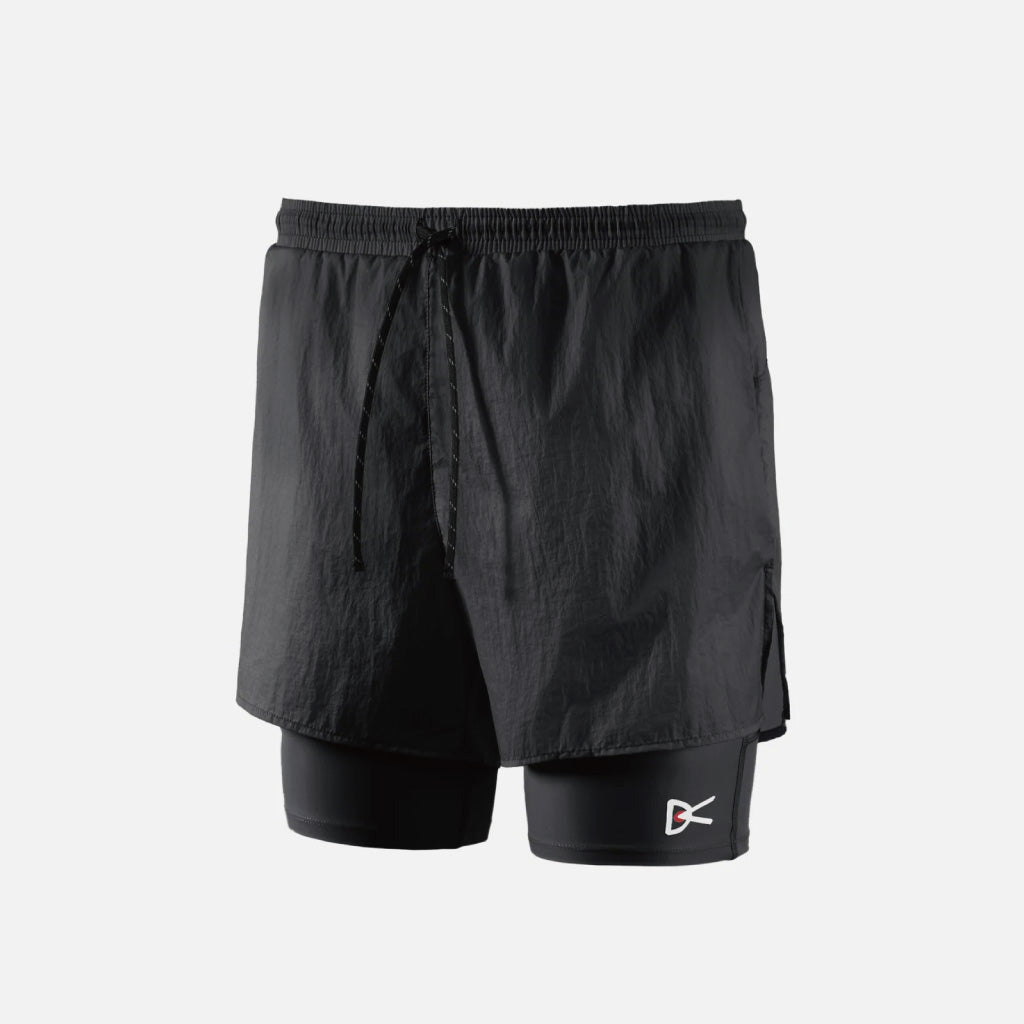 District Vision Ripstop Layered Trail Shorts - Black (M)