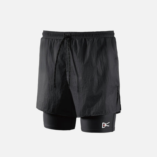 District Vision Ripstop Layered Trail Shorts - Black (M)