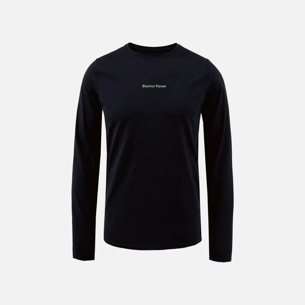 District Vision Ultralight Aloe Long Sleeve Tee - Black (M)