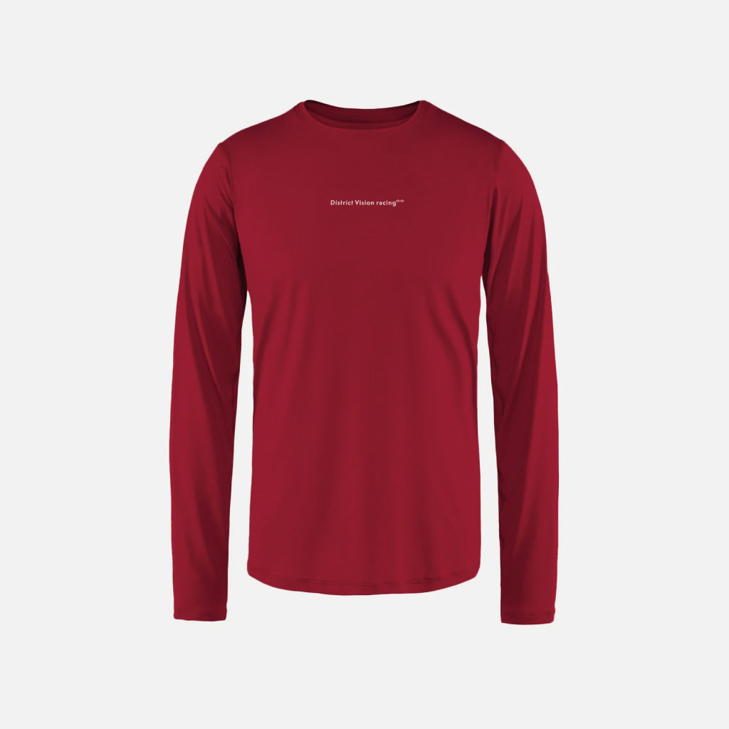 District Vision Ultralight Aloe Long Sleeve Tee - Cardinal (M)