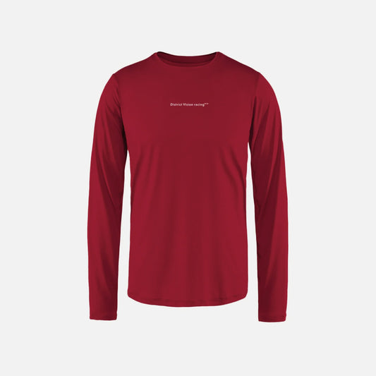 District Vision Ultralight Aloe Long Sleeve Tee - Cardinal (M)