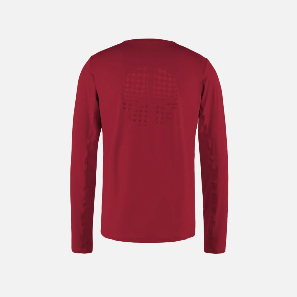 District Vision Ultralight Aloe Long Sleeve Tee - Cardinal (M)