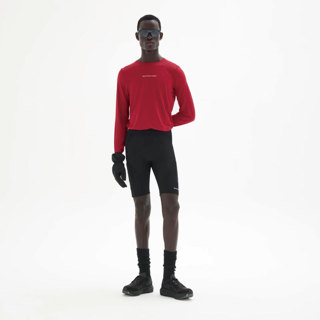 District Vision Ultralight Aloe Long Sleeve Tee - Cardinal (M)