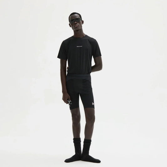 District Vision Ultralight Aloe Short Sleeve Tee - Black Wordmark (M)