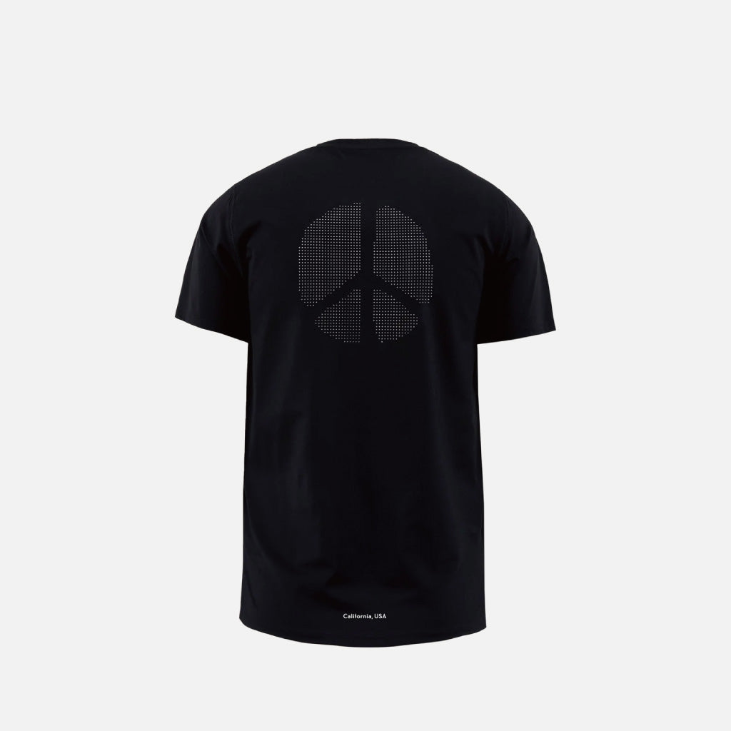 District Vision Ultralight Aloe Short Sleeve Tee - Black Wordmark (M)