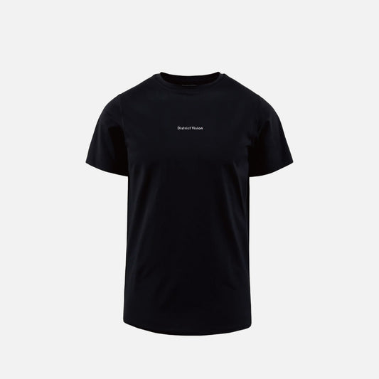District Vision Ultralight Aloe Short Sleeve Tee - Black Wordmark (M)