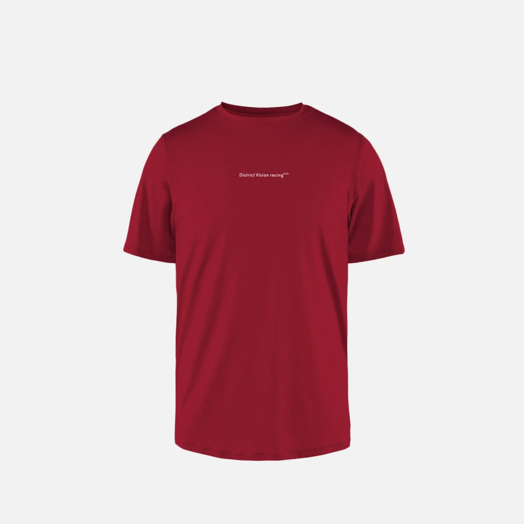 District Vision Ultralight Aloe Short Sleeve Tee - Cardinal (M)