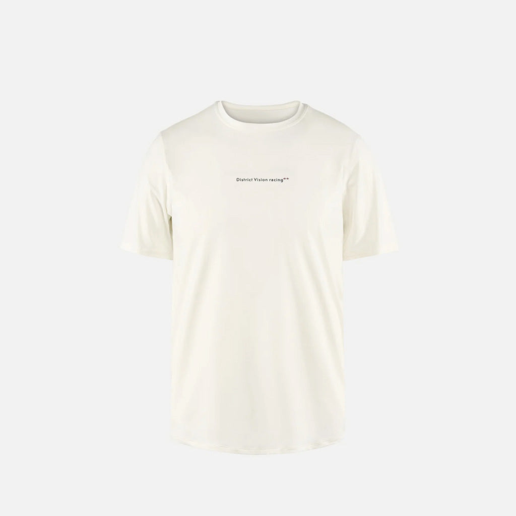 District Vision Ultralight Aloe Short Sleeve Tee - Lunar White (M)