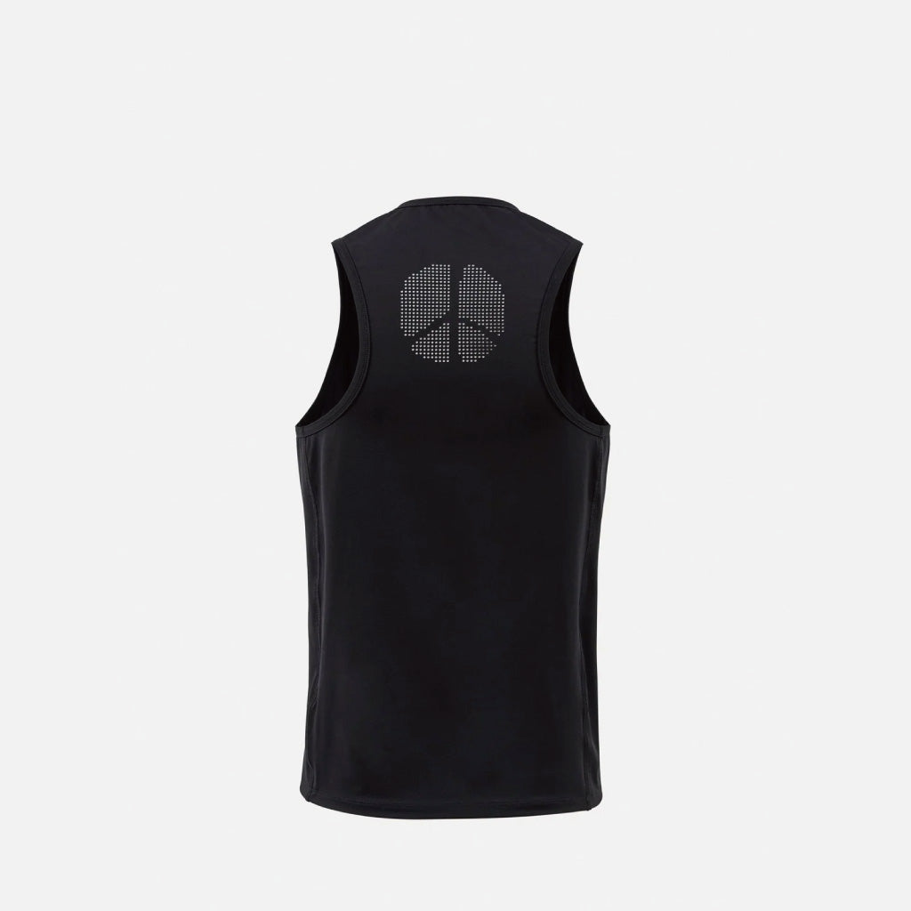 District Vision Ultralight Aloe Singlet - Black Wordmark (M)