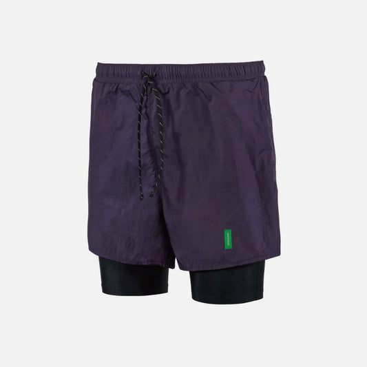 District Vision Ultralight Nylon Trail Shorts - Nightshade / Black (M)