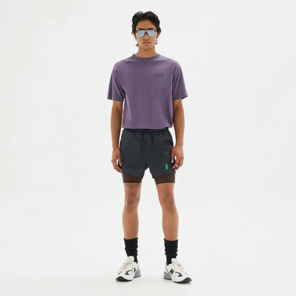 District Vision Ultralight Nylon Trail Shorts - Obsidian / Umber (M)