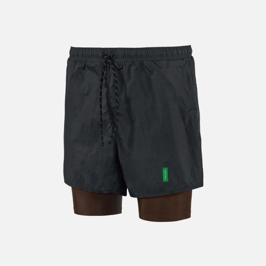 District Vision Ultralight Nylon Trail Shorts - Obsidian / Umber (M)