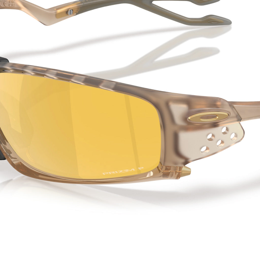 Oakley Plantaris SQ Prizm 24k Polarized Lenses - Matte Sepia Frame