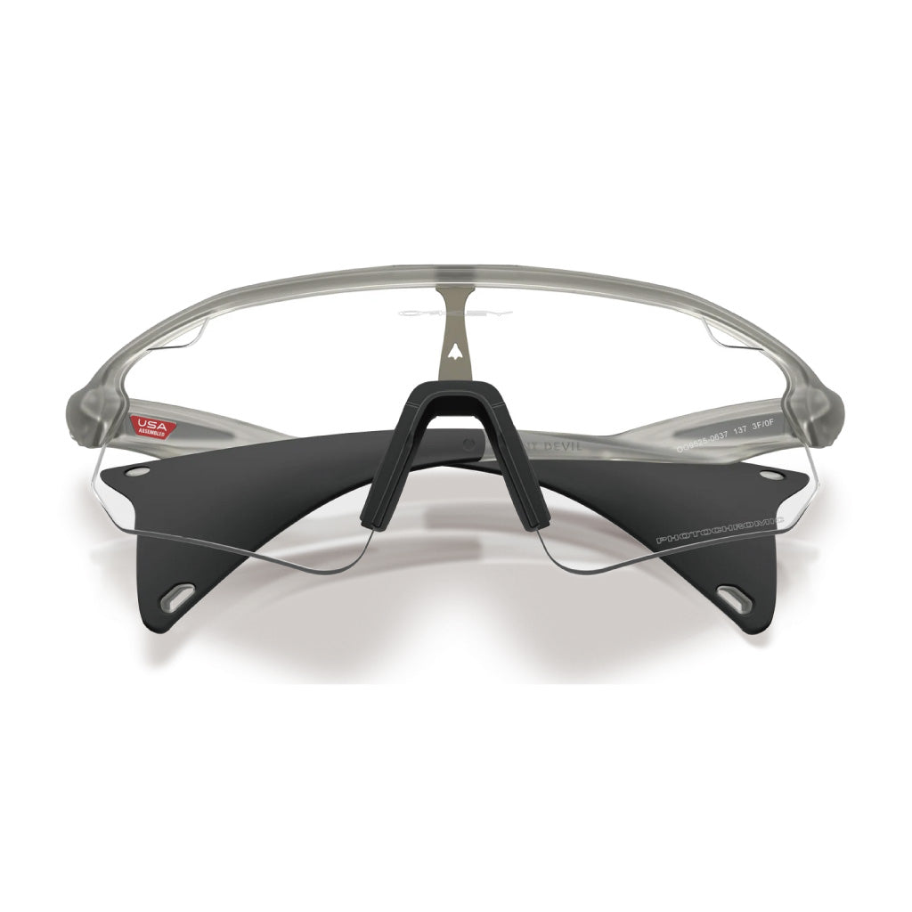 Oakley Stunt Devil A Clear to Black Iridium Photochromic - Matte Grey Ink Frame