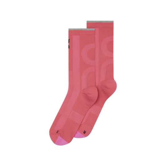 On Elite Run Sock High - Camellia / Azalea