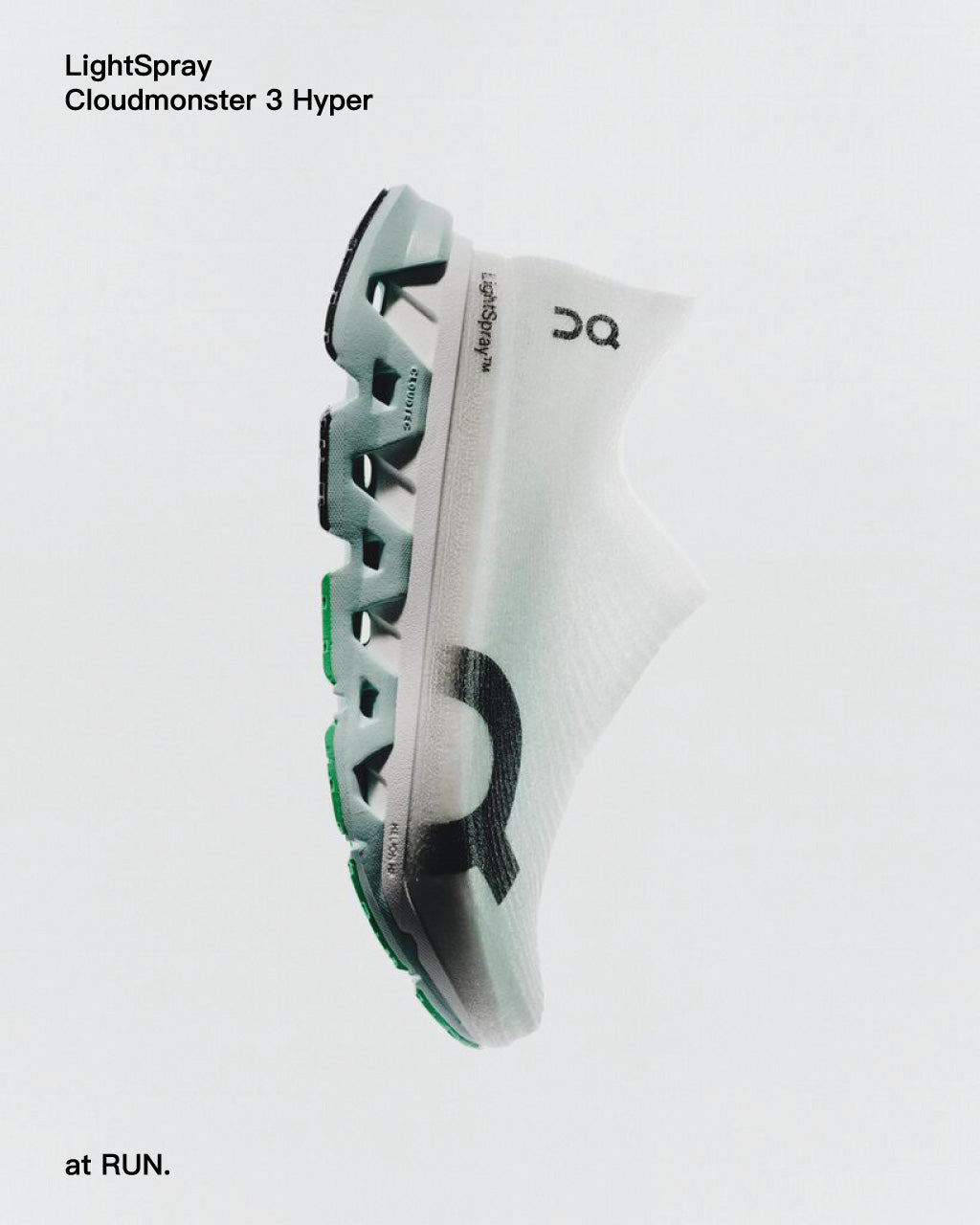 On LightSpray Cloudmonster 3 Hyper - Flurry / Verdite