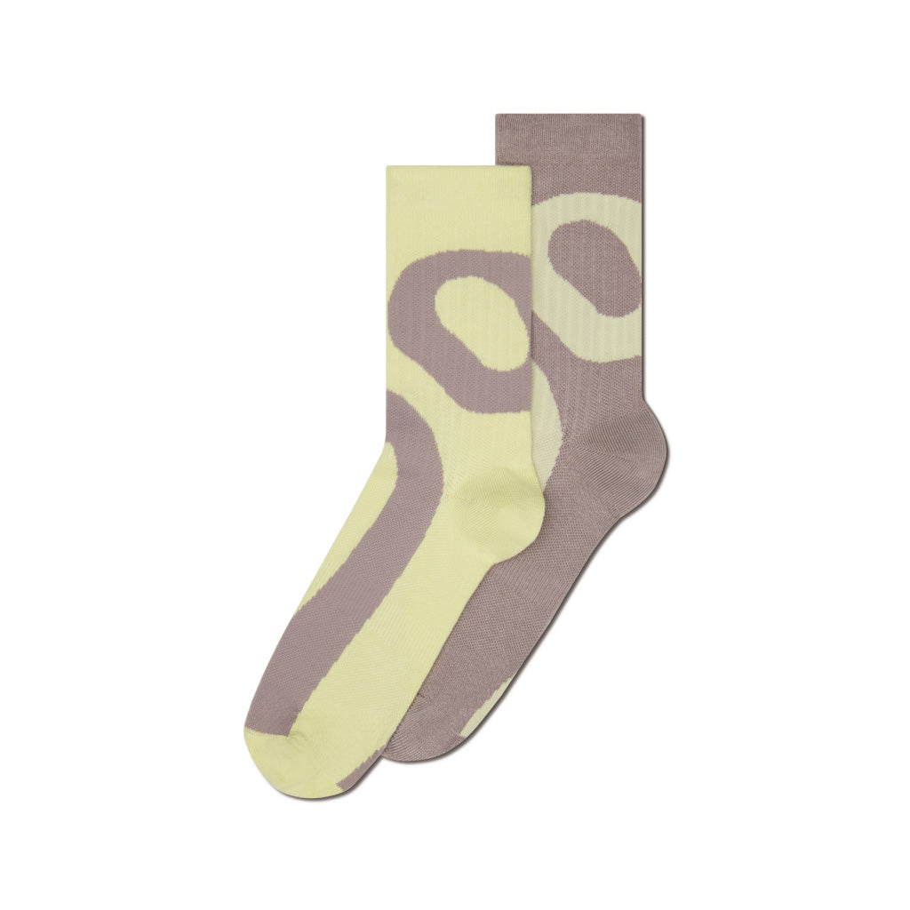 On Liquid Logo Sock High 2P - Zinc / Linen