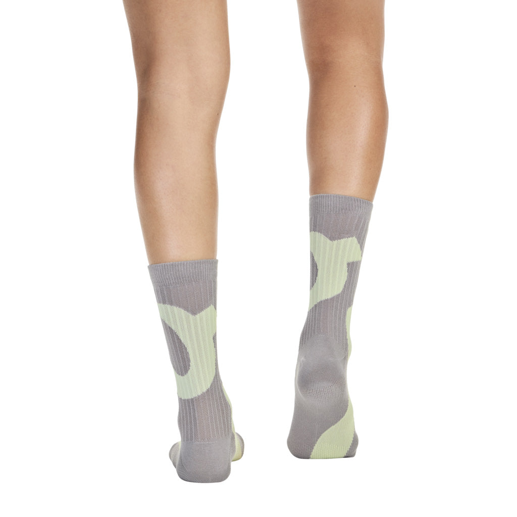 On Liquid Logo Sock High 2P - Zinc / Linen