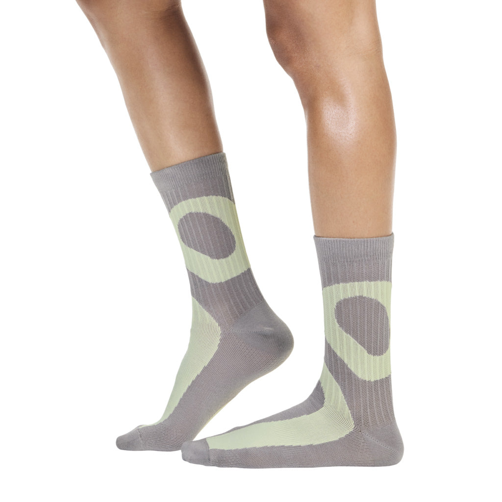 On Liquid Logo Sock High 2P - Zinc / Linen