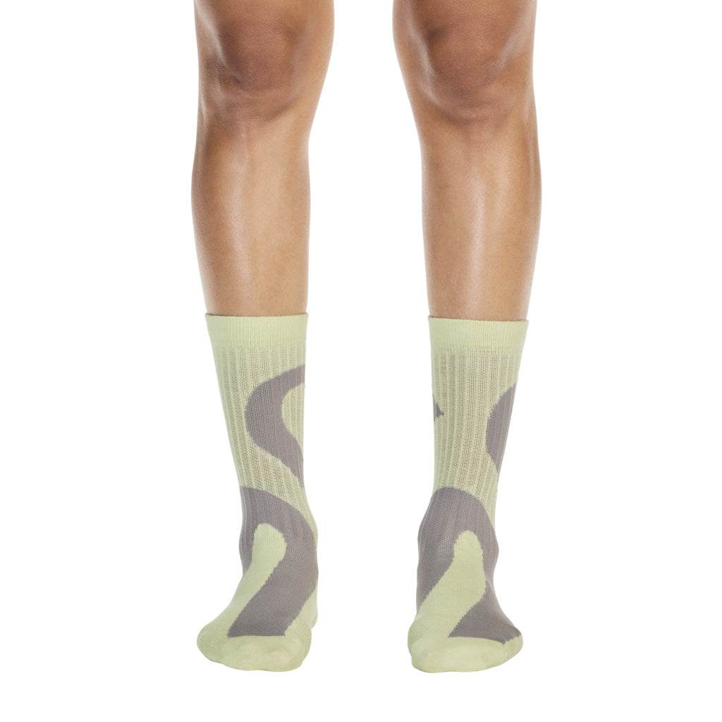 On Liquid Logo Sock High 2P - Zinc / Linen